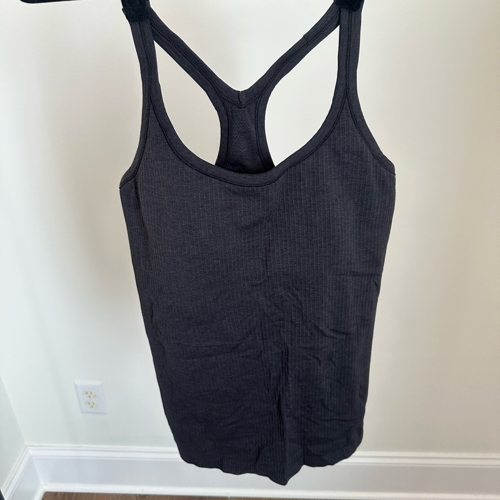 lululemon athletica Charcoal Racerback Tank Top